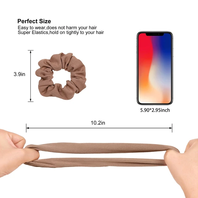 Alt view image 4 of 7 - Hair Ties Scrunchies for Women's, for Girls Big Scrunchies Both for Thick Hair or Thin Hair Curl Hair No Crease Ponytail Holder No Hurt Your Hair