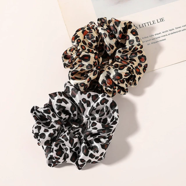Alt view image 5 of 7 - Scrunchies Hair Ties Silk Satin Scrunchy - Hair Elastics Bands Ponytail Holder Pack of Neutral Scrubchy Hair Accessories Women Girls