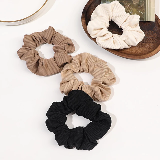Alt view image 2 of 7 - Hair Scrunchies for Women - Hair Ties No Damage Both for Thick Hair or Thin Hair Curl Hair No Crease Gray Scrunchies Ponytail Holder No Hurt Your Hair