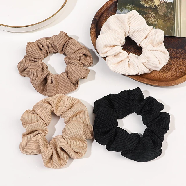 Alt view image 3 of 7 - Hair Scrunchies for Women - Hair Ties No Damage Both for Thick Hair or Thin Hair Curl Hair No Crease Gray Scrunchies Ponytail Holder No Hurt Your Hair