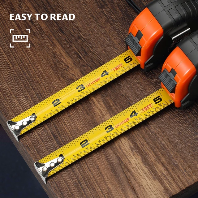 Alt view image 4 of 7 - 6 Pack 16ft Tape Measure Retractable 3/4in with 1/8 Fractions | Easy Read; Measurement Tapes 16-Foot; Auto-Lock for Construction