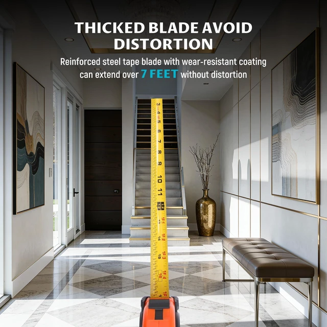 Alt view image 5 of 7 - 6 Pack 16ft Tape Measure Retractable 3/4in with 1/8 Fractions | Easy Read; Measurement Tapes 16-Foot; Auto-Lock for Construction