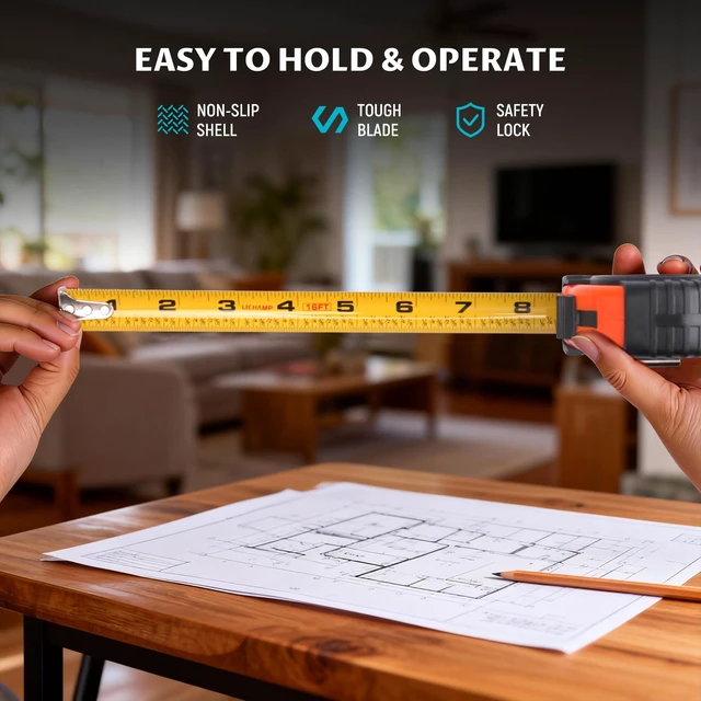 Alt view image 6 of 7 - 6 Pack 16ft Tape Measure Retractable 3/4in with 1/8 Fractions | Easy Read; Measurement Tapes 16-Foot; Auto-Lock for Construction
