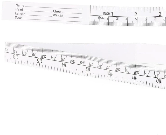 Alt view image 6 of 7 - Pack of 100pcs 1m 40" Paper Tape Measure, Wound Measuring Rulers | Measuring Babies Head, Disposable