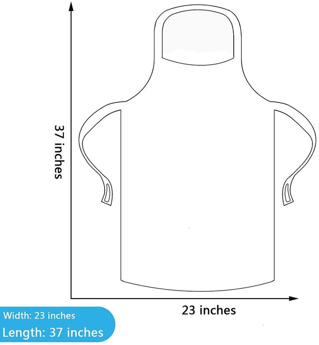 Alt view image 2 of 6 - 23 x 37 inches Clear Polyethylene Waterproof Disposable Aprons For Cooking, Serving, Painting or Dish-Washing-100pcs