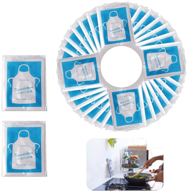Alt view image 6 of 6 - 23 x 37 inches Clear Polyethylene Waterproof Disposable Aprons For Cooking, Serving, Painting or Dish-Washing-100pcs