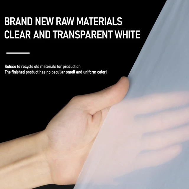 Alt view image 3 of 6 - White Disposable Plastic Apron 100 Pack, 46" x 28" 2 Mil Polyethylene Tear-Resistant Bibs for Cooking, Cleaning, Art & Industrial Use, Extra-Long Ties