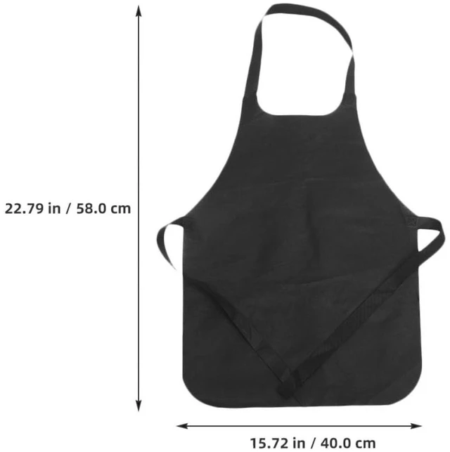 Alt view image 2 of 7 - 12pcs Disposable Non-woven Anti-oil Aprons for Adults, Thickened Black One-time Use Protective Apron for Bbq Cooking and Restaurant Service