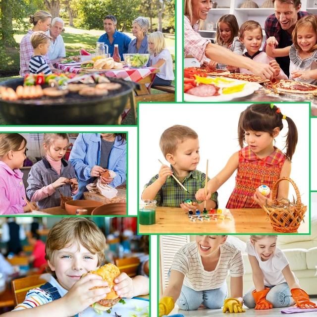 Alt view image 7 of 7 - 100 Pieces Disposable Aprons for Kids Plastic Smocks Clear kids Apron for Toddler Waterproof Oil Proof Art Children Apron for Painting Cooking Eating Teaching Picnic DIY Craft