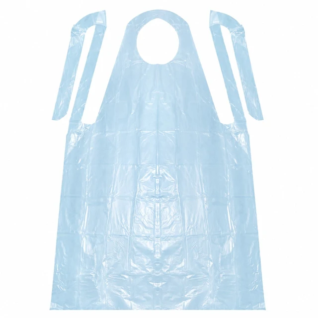 Main image of 100 PCS Disposable PE Aprons, Waterproof Cooking Aprons for Kitchen & Food Service, Individually Wrapped