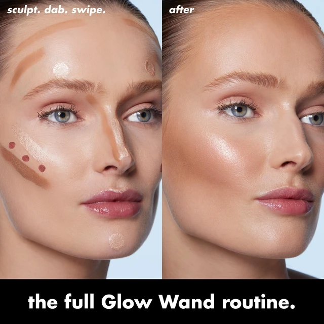 Alt view image 5 of 7 - Halo Glow Highlight Beauty Wand, Champagne Campaign | Liquid Highlighter Wand For Luminous, Glowing Skin, Buildable Formula, Vegan & Cruelty-free