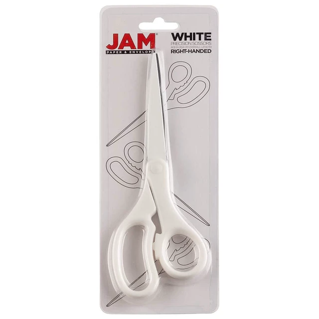 Alt view image 4 of 6 - Multi-Purpose Precision Scissors - 8 Inch - White - Ergonomic Handle & Stainless Steel Blades - Sold Individually