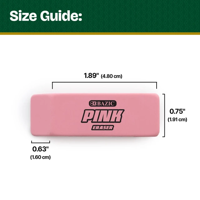 Alt view image 2 of 7 - Pink Bevel Block Erasers, Latex-Free, 4 Count | Latex-free and PVC-free, Pink beveled block erasers, Clean erase, Smudge-resistant, School, Home
