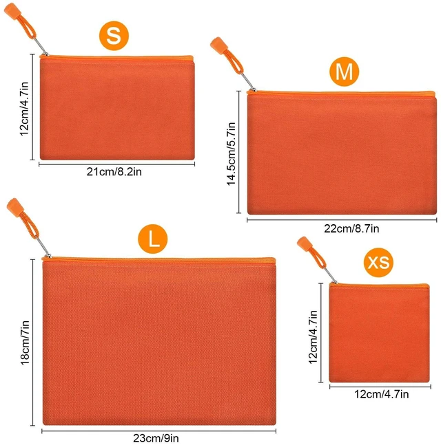Alt view image 7 of 7 - 12 Pack DIY Craft Cotton Canvas Bag, Multi-Purpose Cosmetic Bag Makeup Pouches with Zipper Travel Toiletry Bag Pen Pencil Bag (Multicolor, XS) (D003)