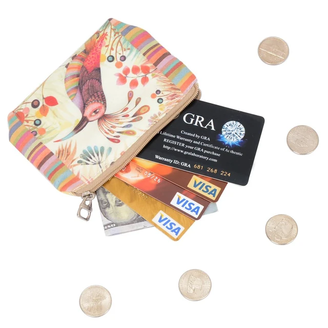 Alt view image 5 of 7 - Women and Girls Cute Fashion Coin Purse Wallet Bag Change Pouch Key Holder (Color Bird)