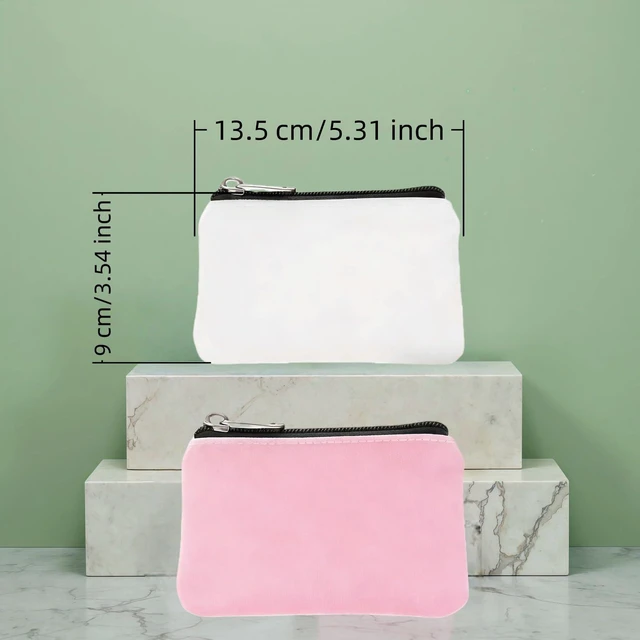 Alt view image 3 of 7 - 6 Pack Canvas Zipper Bags, Small Makeup Lipstick Cosmetic Pen Organizer Storage Bags, Pouch Carrying Purse