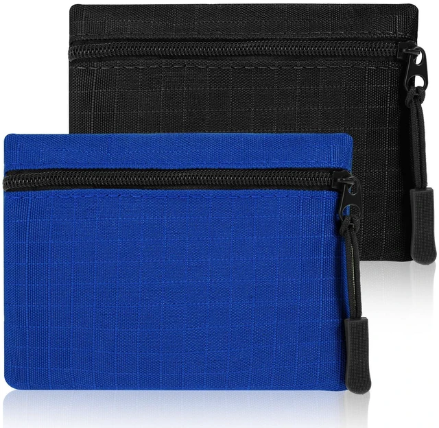 Main image of 2PCS Small Coin Purse Coin Purse Toiletry Bag Wallet Cosmetic Bag | for Women, Waterproof Oxford Cloth, with Zipper Pocket, Soft Pouch, Small Change Pouch