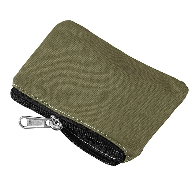 Alt view image 4 of 5 - 3.5" x 5" Coin Purse Pouch, Change Purses Small Organizer Bags with Zipper Canvas for Home, Forest Green
