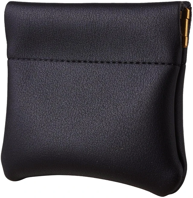 Alt view image 2 of 7 - Leather Squeeze Coin Purse Pouch Change Holder For Men & Women (01 Vintage Black)