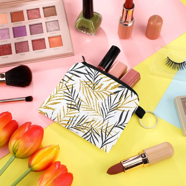 Alt view image 3 of 7 - 10 Pieces Sublimation Coin Purse DIY Blank Bags, 3.74 x 4.52 Inches | Blank Makeup Bags Bulk, Cosmetic Pouch, Small Cute Coin Purse, Heat Transfer Canvas Bag with Zipper for Ladies Kids
