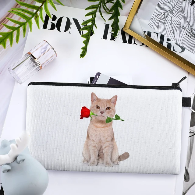 Alt view image 6 of 7 - 10 Pieces Sublimation Coin Purse DIY Blank Bags, 3.74 x 4.52 Inches | Blank Makeup Bags Bulk, Cosmetic Pouch, Small Cute Coin Purse, Heat Transfer Canvas Bag with Zipper for Ladies Kids