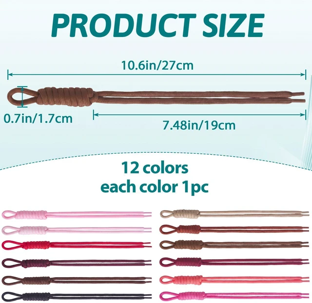 Alt view image 2 of 7 - 12pcs Paracord Rope Keychain, DIY Paracord Keychain, Braided Cord Rope Bag Charm Key Chain Lanyard for Purse Backpack Handbag Decoration Accessories - 12 Colors