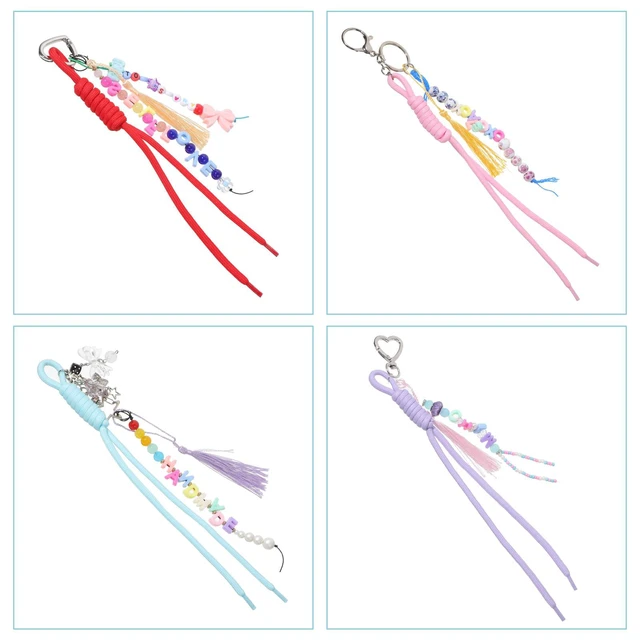 Alt view image 2 of 7 - 24 Pcs Paracord Keychain Colorful Rope Keychain Bag Braided Cord | Charms for Purse Handmade Braided Lanyard Knot for Keyring Backpack Handbag Decoration Accessories(24 Colors)