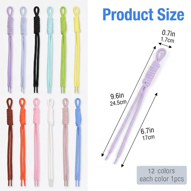 Alt view image 2 of 7 - 12 Pcs Paracord Keychains, Colorful Braided Rope Bag Charms | Paracord Rope Keychain, Braided Rope Knot Key Chain, Rope Cord Accessories for Handbag Purse Backpack Decoration