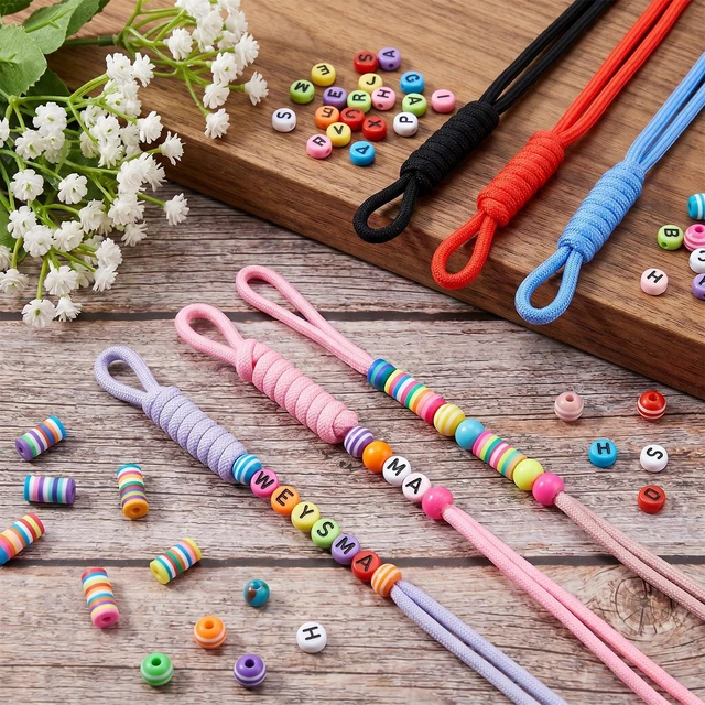 Alt view image 3 of 7 - 12 Pcs Paracord Keychains, Colorful Braided Rope Bag Charms | Paracord Rope Keychain, Braided Rope Knot Key Chain, Rope Cord Accessories for Handbag Purse Backpack Decoration