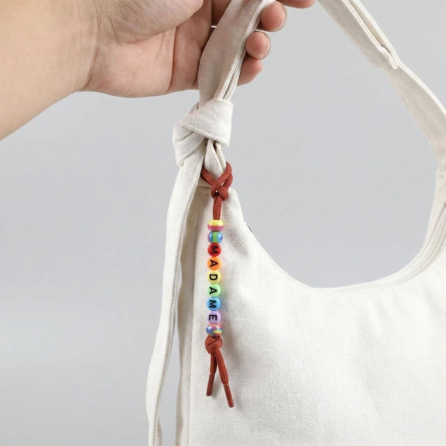 Alt view image 4 of 7 - 12 Pcs Paracord Keychains, Colorful Braided Rope Bag Charms | Paracord Rope Keychain, Braided Rope Knot Key Chain, Rope Cord Accessories for Handbag Purse Backpack Decoration