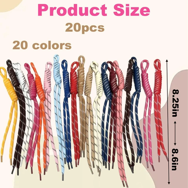 Alt view image 2 of 7 - 20 Piece Paracord Keychain Set Colorful Paracord Keychain Bag Charm Woven Rope Accessories Handcrafted Keychain for Backpack Handbag Wallet Decorative in 20 Distinct Colors