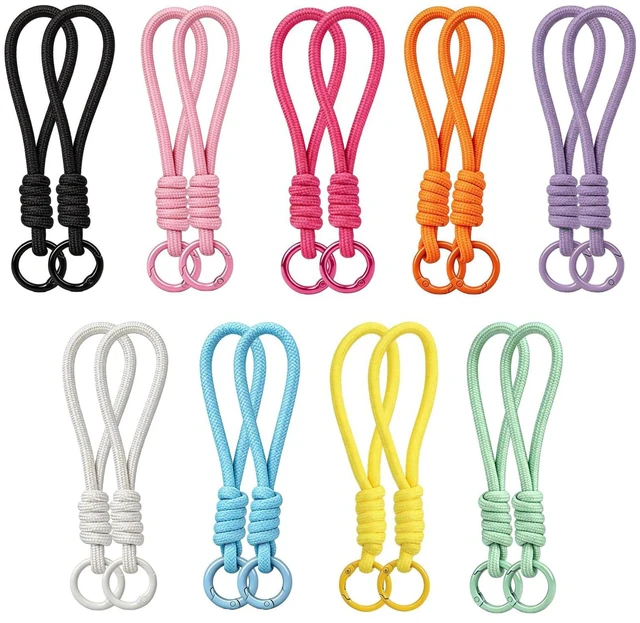 Main image of 18Pcs Paracord Keychain Wristlet Bag Charm Durable and Rope Keychain | Sturdy, Portable, Practical, Multicolored