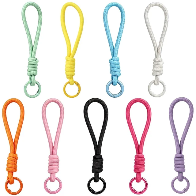 Alt view image 7 of 7 - 18Pcs Paracord Keychain Wristlet Bag Charm Durable and Rope Keychain | Sturdy, Portable, Practical, Multicolored