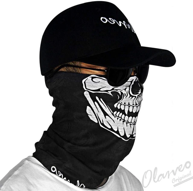 Alt view image 2 of 3 - Breathable Seamless Tube Skull Face Mask half Windproof Motorcycle Bicycle Face Mask (M-color-5)