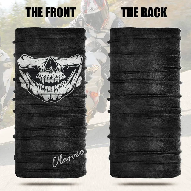 Alt view image 3 of 3 - Breathable Seamless Tube Skull Face Mask half Windproof Motorcycle Bicycle Face Mask (M-color-5)