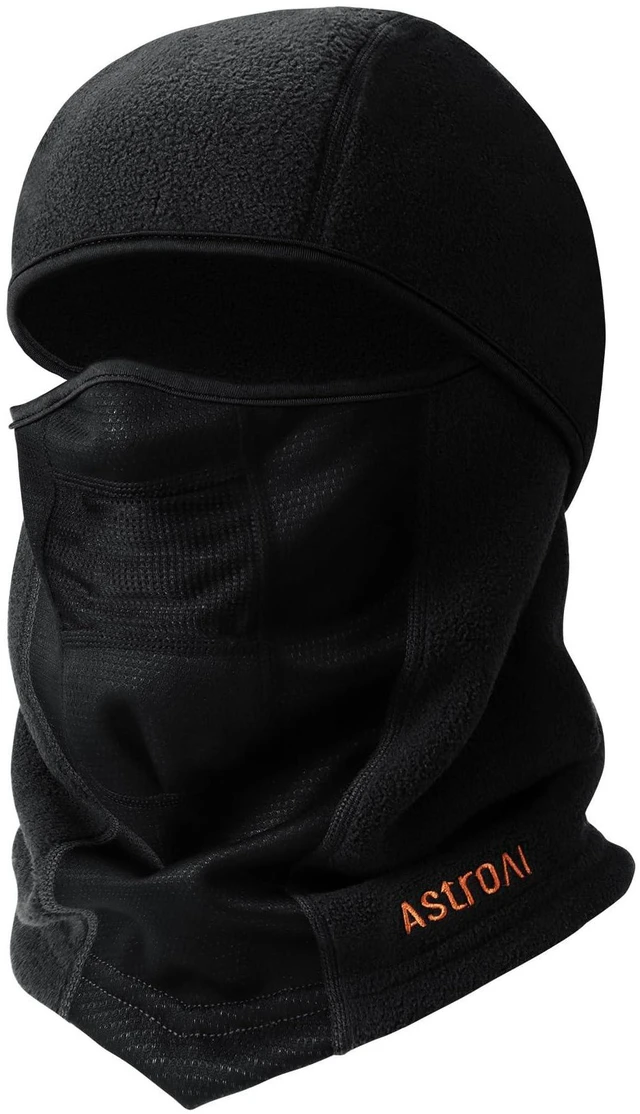 Main image of Windproof Ski Mask, Winter Thermal Fleece Balaclava, Black-M | Breathable Mesh Cold Weather Face Cover for Men & Women, Full Face Mask for Skiing Snowboarding Motorcycle, Fit 21.5-23"