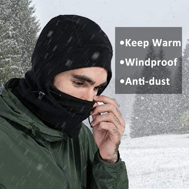 Alt view image 5 of 7 - Balaclava Ski Mask 2 Pcs, Windproof Warm Winter Mask for Men & Women | Full Coverage, Adjustable Fit, Soft Fleece Comfort for Skiing, Snowboarding, Hiking & All Cold Weather Outdoor Sports