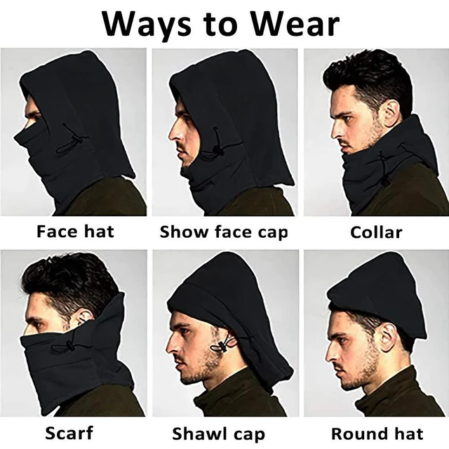 Alt view image 7 of 7 - Balaclava Ski Mask 2 Pcs, Windproof Warm Winter Mask for Men & Women | Full Coverage, Adjustable Fit, Soft Fleece Comfort for Skiing, Snowboarding, Hiking & All Cold Weather Outdoor Sports