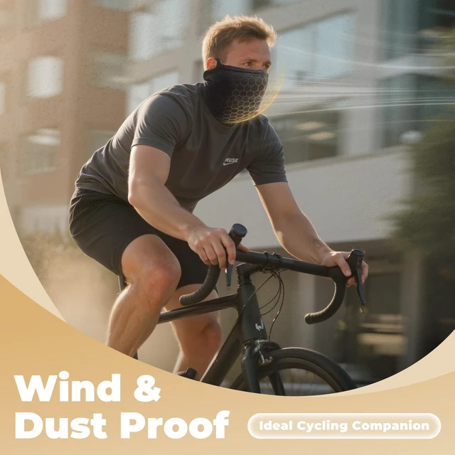Alt view image 2 of 6 - Thin Ear Loop Neck Gaiter, Lightweight Breathable Outdoor Face Mask | Ear loop anti-slip design, Windproof, Versatile for running, cycling, hiking, fishing, commute & cosplay