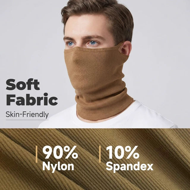 Alt view image 4 of 6 - Thin Ear Loop Neck Gaiter, Lightweight Breathable Outdoor Face Mask | Ear loop anti-slip design, Windproof, Versatile for running, cycling, hiking, fishing, commute & cosplay