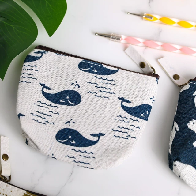 Alt view image 5 of 6 - 10 Packs Canvas Zipper Pencil Bags | Small Cosmetic Makeup Bags Coin Purse Multifunctional, Cosmetic Makeup Bag Small Pouches, Purse