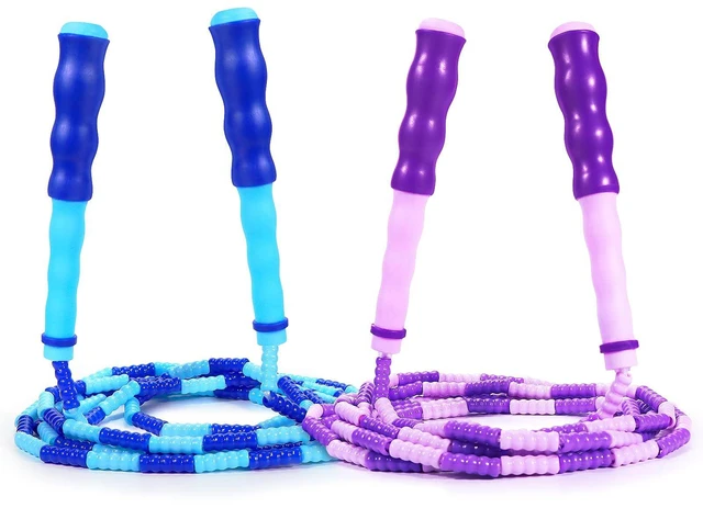 Main image of Jump Rope Kids-Soft Beaded Skipping Rope Adjustable Tangle-Free Segmented Jumping Rope for Children and Students