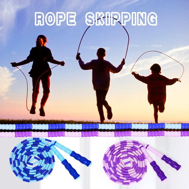 Alt view image 5 of 5 - Jump Rope Kids-Soft Beaded Skipping Rope Adjustable Tangle-Free Segmented Jumping Rope for Children and Students