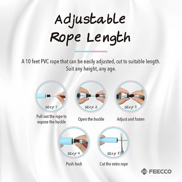 Alt view image 3 of 7 - Jump Rope for Kids, Pink & Blue Rope with Ball Bearings and Robust Handles