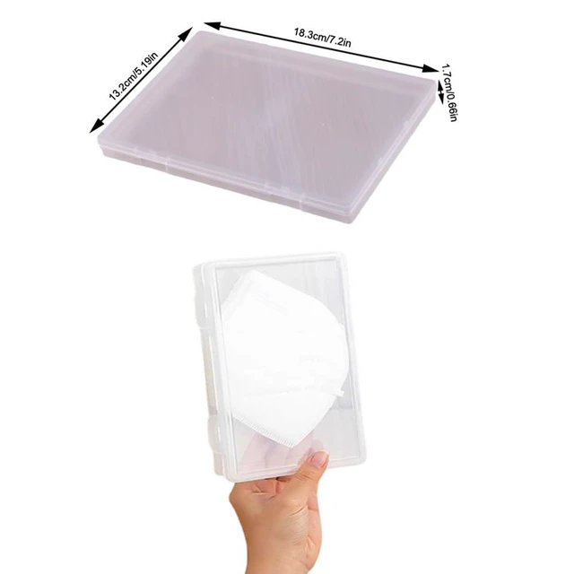 Alt view image 2 of 6 - 3 Pack KN95 Face Masks Storage Case Container Portable KN95 Face Mask Carry Box Clear Protective Hard Cover Organizer for Travel Purse Bag Keep Disposable Reusable Face Masks Clean
