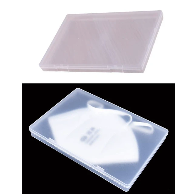 Alt view image 3 of 6 - 3 Pack KN95 Face Masks Storage Case Container Portable KN95 Face Mask Carry Box Clear Protective Hard Cover Organizer for Travel Purse Bag Keep Disposable Reusable Face Masks Clean