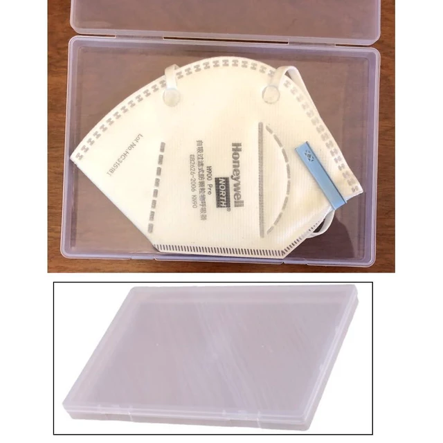 Alt view image 4 of 6 - 3 Pack KN95 Face Masks Storage Case Container Portable KN95 Face Mask Carry Box Clear Protective Hard Cover Organizer for Travel Purse Bag Keep Disposable Reusable Face Masks Clean
