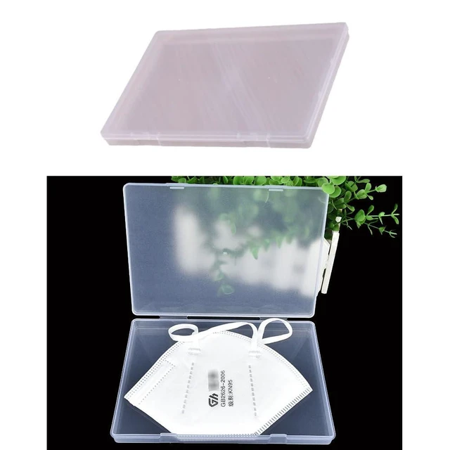 Alt view image 5 of 6 - 3 Pack KN95 Face Masks Storage Case Container Portable KN95 Face Mask Carry Box Clear Protective Hard Cover Organizer for Travel Purse Bag Keep Disposable Reusable Face Masks Clean