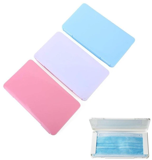 Main image of 3 Pack Disposable Face Masks Case Hard Plastic Face Mask Box Organizer Protector Keeper Storage Bag Holder for Disposable 3 Ply Earloop Face Masks Breathable Mouth Cover 3 Layer Filter