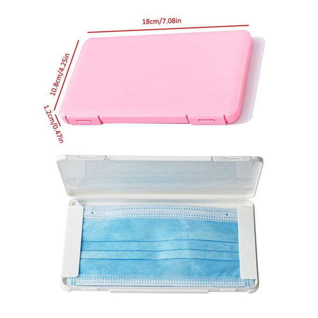 Alt view image 2 of 7 - 3 Pack Disposable Face Masks Case Hard Plastic Face Mask Box Organizer Protector Keeper Storage Bag Holder for Disposable 3 Ply Earloop Face Masks Breathable Mouth Cover 3 Layer Filter